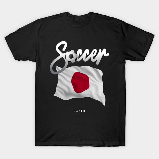 Japan Soccer - Japanese Flag T-Shirt by cidolopez